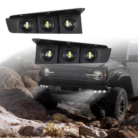 Kit de feux antibrouillard inférieurs pour pare-chocs avant de voiture avec support (voir illustration) (1/5)