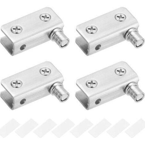 2er-Pack Glas Tür 90° Scharnier, Glas ohne Perforation, Edelstahl, passend für 5-8mm Glas