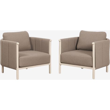 Set di 2 poltrone da giardino in bouclé e alluminio Boleni SKLUM            