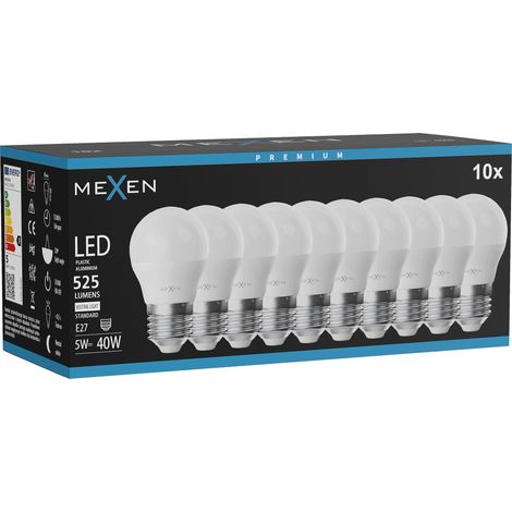Mexen Nova 10x Ampoule LED E27, G45, 5W, Neutre - 4000K, 525 lm - L101-E27-0540-01x10 (1/3)