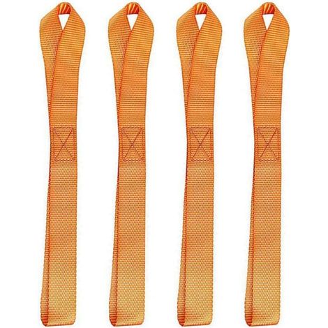 4x Zurrschlaufen 800kg Arbeitslast 25x400mm Nylon für Motorrad, ATV, Camping