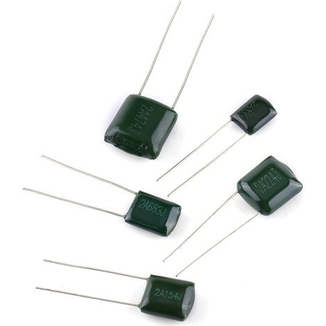 660 Polyester-Folienkondensatoren auf Papier, 24 Werte, 100 V, Sortiment, 0,22 nF – 470 nF (1/5)