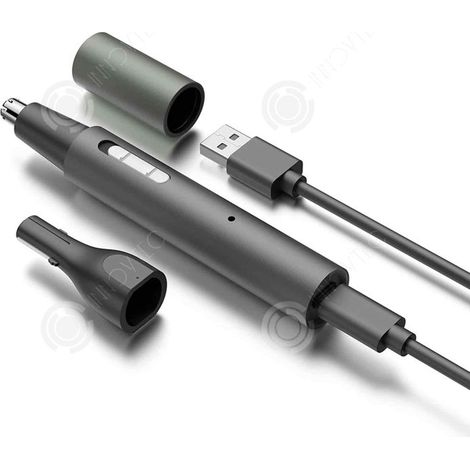 Tondeuse nez 2 en 1 rasoir électrique rechargeable multifonction tête amovible pour le lavage cadeau idéal pour les pères les
