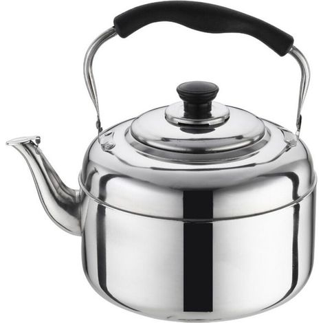 Bouilloire en inox 2L pour cuisinière – Poignée anti-brûlure – Compatible tous feux – Chauffage rapide et facile à nettoyer (1/5)