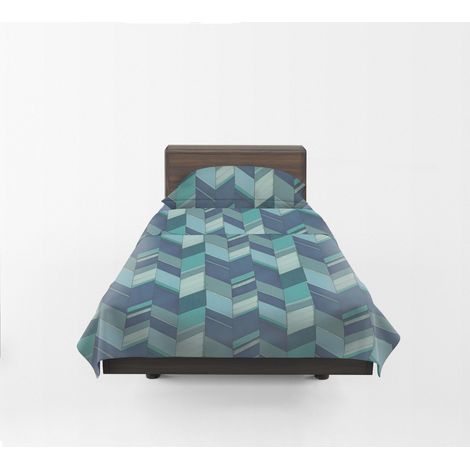 Parure de Lit avec 1 Drap Housse 90x200 Coton 100% Percalle Certifié OekoTex Frais Respirant Surmatelas Haut 30 cm, 1 Taie Oreiller 50x80 et 1 Drap Plat 160x280 pour Linge de Lit (1/5)