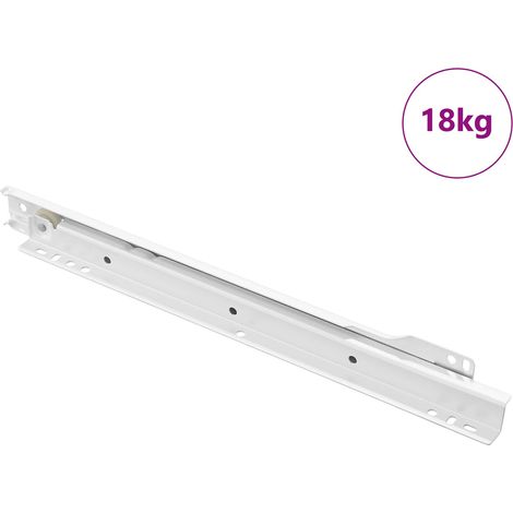 vidaXL Deslizador de cajón 73 uds. Blanco Acero (1/2)