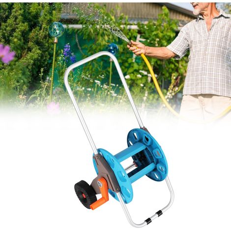 Tragbarer Wasserschlauchroller mit Rollen, Schlauchorganizer für Garten/Rasen/Hof, 35 m, G1/2-Schlauch, Material: ABS+PP+Aluminiumrohr (1/5)