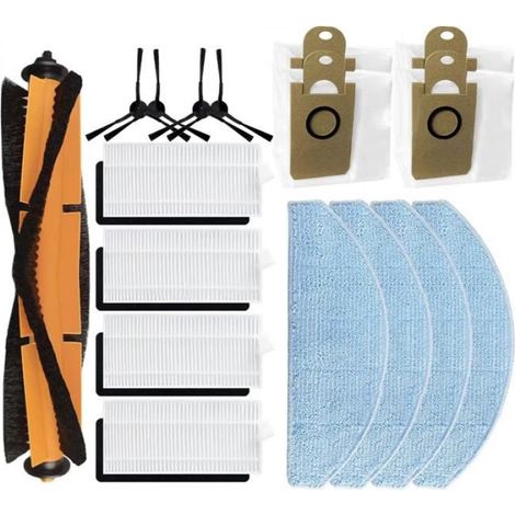 Brosse Principale - Brosse Latérale - Filtre - Chiffon De Nettoyage - Sac À Poussière - Pour Robot Balayeur Minien MX90 Pro Et Selectpro EGR-100 - Lot De 19 Pièces (1/5)