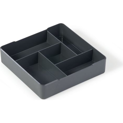 Durable 338658 Coffee Point Case, Organizer da Cassetto a 5 Scomparti, Lavabile in Lavastoviglie, 210x48x210 mm, Carbone (1/4)