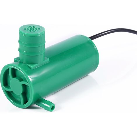 Pompe submersible amphibie 12V DC, débit 500 L/h, hauteur max 9 m, pour bassin, arrosage jardin et surface, vert (1/5)