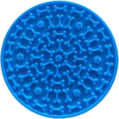 Tapis à lécher pour chien, Tapis de bain pour chien, Tapis à lécher pour chien, Convient pour l'entraînement, le toilettage, la décoration (Bleu) (1/5)