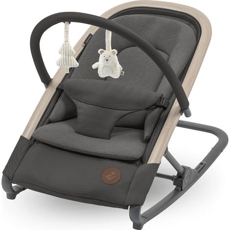 Chaise Transat Bebe 2-en-1 avec Arche à Jouets, 0-2 Ans, jusqu'à 15 kg, Baby Bouncer, 3 Positions d'Inclinaison, Léger (1/5)