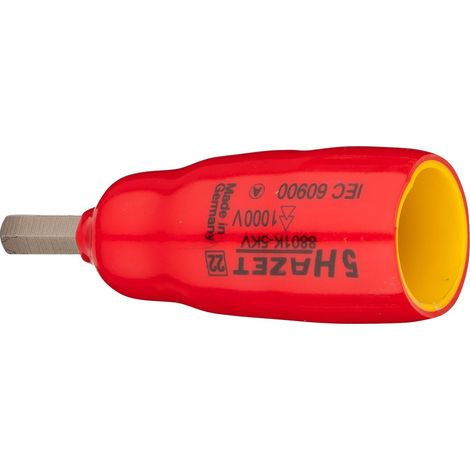 Hazet Schraubendreher-Steckschlüsseleinsatz, Vierkant hohl 10 mm (3/8), Innen-Sechskant Profil, 5 mm, kurz (1/5)
