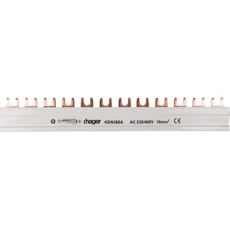 Barra di distribuzione a forcella 3P 80A 16mm2 (12 moduli) KDN380A