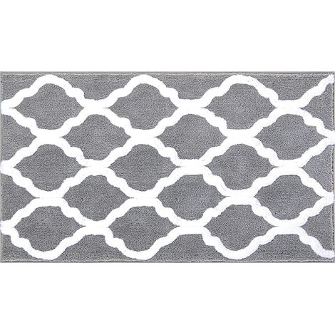 Alfombra de baño de microfibra, antideslizante, antibacteriana, lavable a máquina (gris, 60×90cm) (1/5)