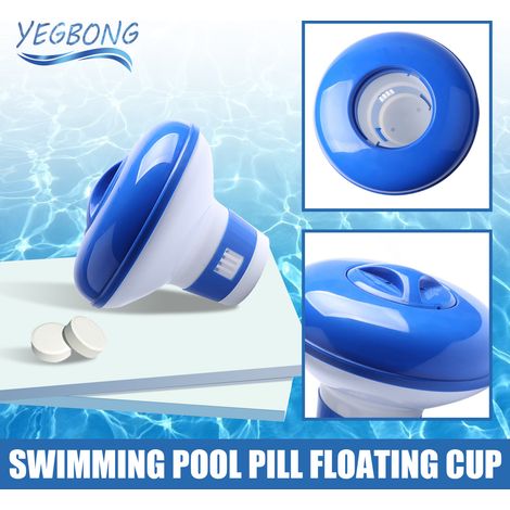 Distributeur automatique de produits chimiques pour piscine, applicateur flottant à fond réglable, outil de nettoyage en plastique pour la décontamination. (1/5)