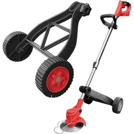 Coupe-bordures, support réglable à roulettes pour coupe-bordures, roue de support pour tondeuses à gazon, roue pour tondeuses à gazon, débroussailleuse électrique, fixation de roue, accessoires pour t (1/5)