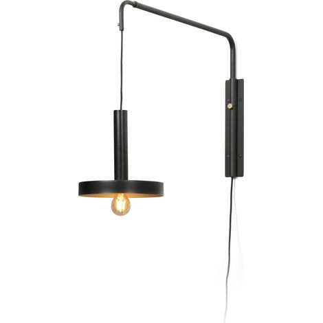 Whizz Lampada Da Parete Nero/Oro Satin 1Xe27 Marca Faro (1/5)