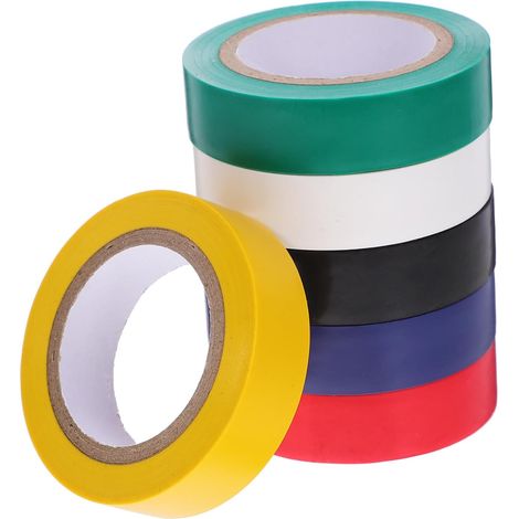 Lot de 6 rouleaux ruban isolant électrique en PVC pour appareils (1/5)