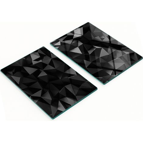 Set di taglieri da cucina in vetro temperato con motivo 3D, 2x40x52 cm (1/5)