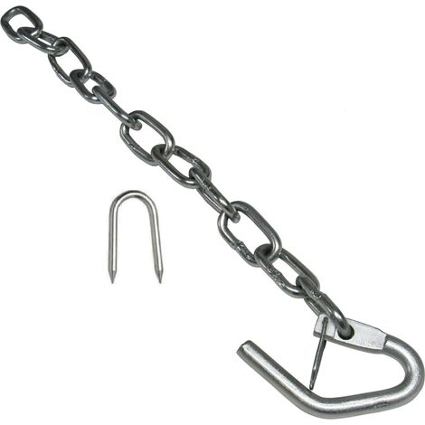 New Zealand Chain Gate Fastener 420MM (Zinc Plated Staple Latch Catch) (1/5)