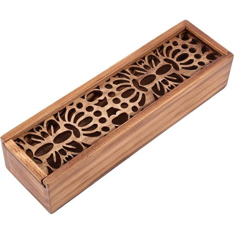 Types of Wooden Pencil Cases, Desk Boxes, Stationery Storage Organizers for Students, Schools, and Office Use (C) (1/4)