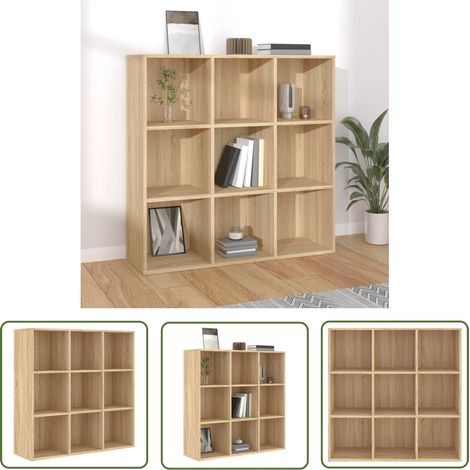 The Living Store Bücherregal Sonoma-Eiche 98x29x97,5 cm Holzwerkstoff - Buche Regal - Holzkasten - Bücherständer - Wohnraumorganisation - Aufbewahrungssystem (1/5)