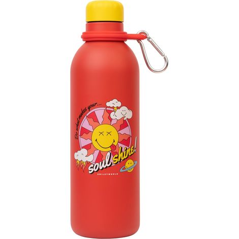 Grupo Erik: Bottiglia termica 500 ml Smiley Quirky Borraccia termica a doppia parete in acciaio inox, chiusura ermetica e manico, BPA free, ideale come borraccia ragazza (1/4)