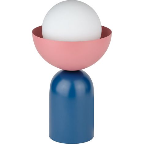 OSRAM Lampe de table DECOR Bol E14 Bleu/Rose 200mm, lampe de table, Métal, Verre, avec tons de couleurs contrastés (1/2)