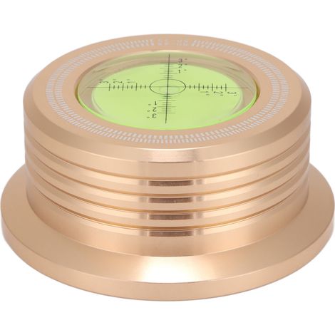Stabilisateur de Platine - Aluminium Non Magnétique - Niveau à Bulle Intégré - Échelle Stroboscopique 50 Hz 33/45 Tr/Min - Pour Tourne-Disque Vinyle - Diamètre 76,5 mm - 1 Pièce (1/5)