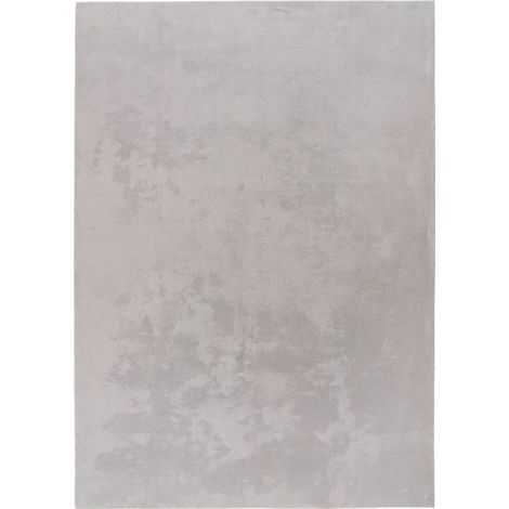 Tapis argenté brillant moderne en polyester robuste - 160 x 120 cm (1/5)