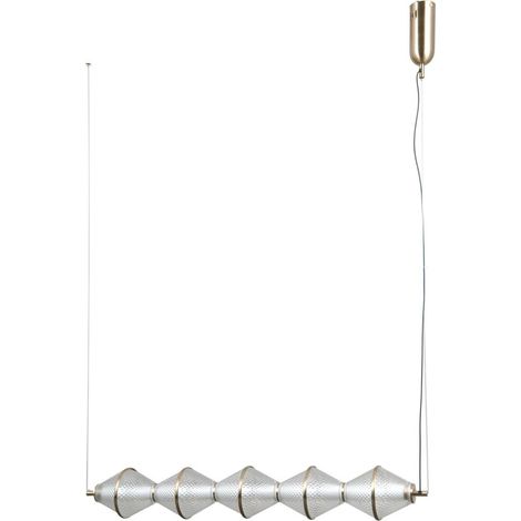 Lámpara colgante LED Fuente color oro ALU italux PND-34395-5-HBR (1/4)