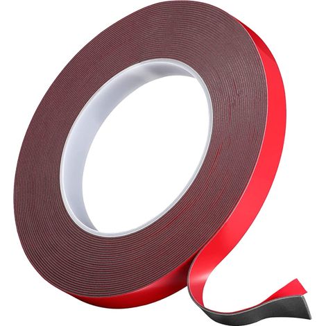 3M VHB Ultrastarkes, doppelseitiges, wasserfestes Schaumstoffklebeband für LED-Streifen, Fahrzeugdekoration, Haushalt, Außenbereich, Büro, 10 m Länge, 1,27 cm Breite