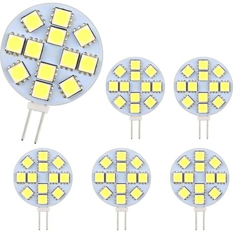 Lot de 10 Ampoules LED G4 DC 12V Non Dimmables Blanc 6000K Remplacement pour Ampoules Halogènes 20W pour Cuisine Camping-Car RV Remorque Bateau (1/5)