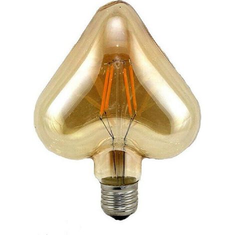 Ampoule à Filament Coeur Ambre E27 4w Style Vintage Rétro Lumière Décorative Cu-oc (1/2)