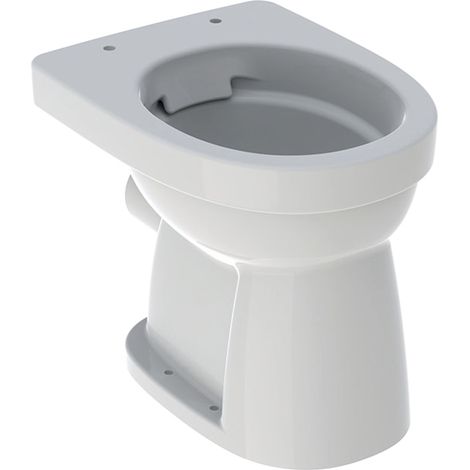 GE Renova WC surélevé avec chasse d'eau horizontale, sans rebord, blanc, KeraTect