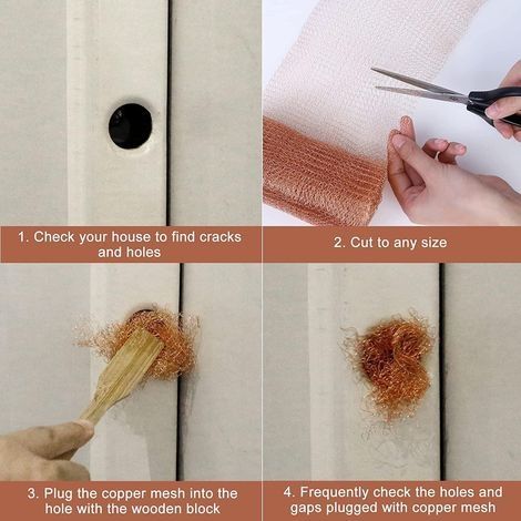 6 Meter langes, nagetiersicheres Netzgewebe mit Ferramol-Beschichtung, geeignet gegen Schnecken, Mäuse, Ratten, Vögel und Nematoden, gestricktes Kupfergewebe für den Innen- und Gartenbereich (1/4)