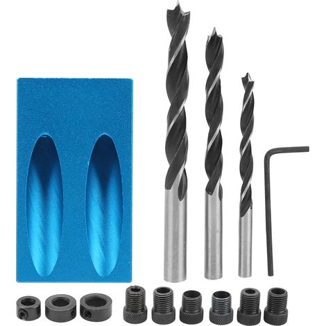Ensemble de 14 localisateurs de trous obliques à angle de 15° pour le perçage du bois, outils de perçage durables (1/5)