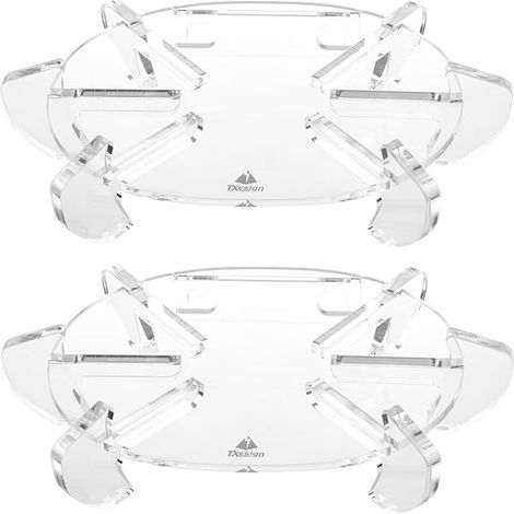 Kompatibel mit Sonos Move Halterung, Tischhalterung, Sonos Move Ständerzubehör mit integriertem Kabelmanagement, Smart Home Lautsprecherzubehör-Rack (Sonos Move, transparent), 2 Stück
