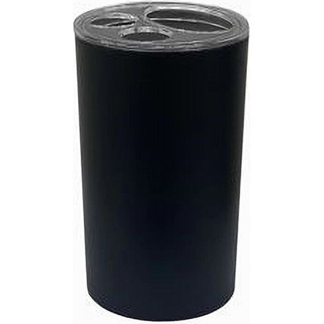 Cleafe - Portaspazzolini Bicchiere Dentifricio Accessori Arredo Bagno Nero A 3 Fori 79194 - (1/3)