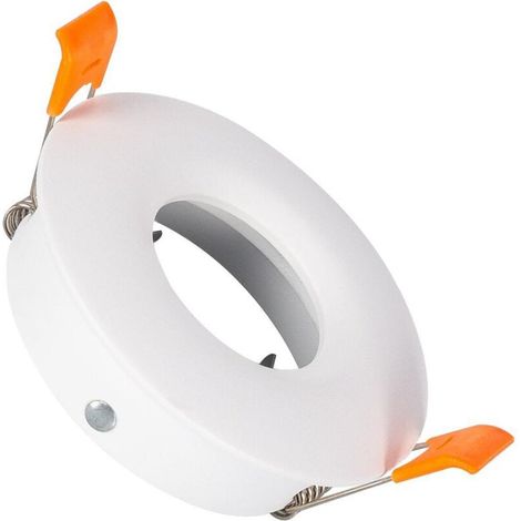 Collerette Downlight Ronde Design Blanche pour Ampoule LED GU10/GU5.3 Coupe Ø 70mm Blanc