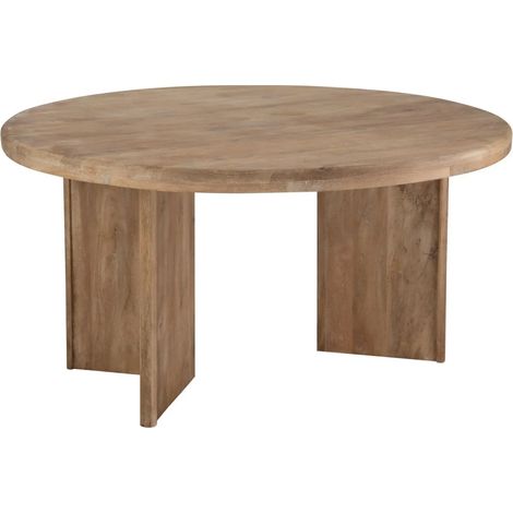 Table à manger ronde en manguier D150 8 places - MAHE (1/5)