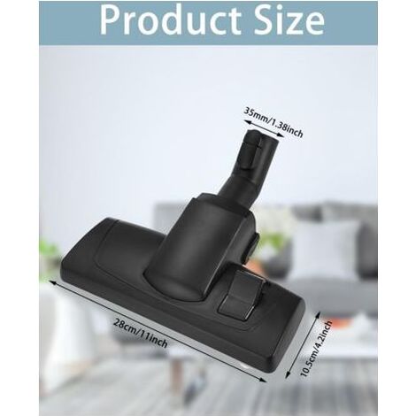 Brosse d'aspirateur pour Miele série C3 Complete & C1,C2,C3 Compact –EcoLine (Plus),PowerLine,35mm Brosse à aspirateur Universelle, commutable avec dispositif de verrouillage et de stationnement (1/5)