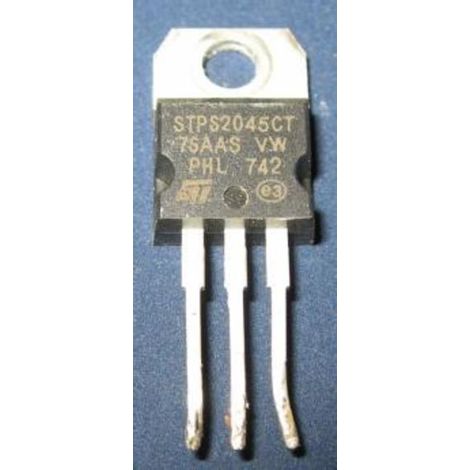 Diodo Schottky Dual 10A/45Vx2 Catodo Comun TO220  STPS2045CT