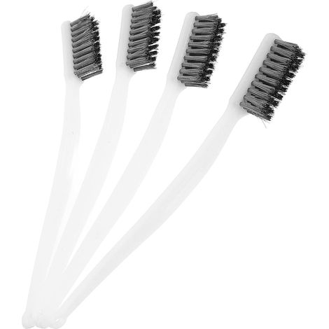 Brosses Métalliques pour Éliminer la Rouille et Saletés en Acier Inoxydable Lot de 4 à 3 Rangées Brosses Fines Solide pour Nettoyage Industriel (1/5)