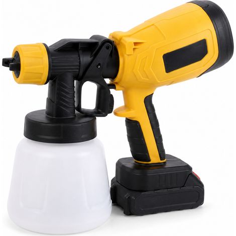 Portable Electric Paint Spray Gun 2 Batteries Yellow (1/5)