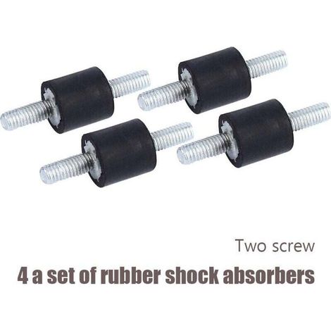 4pcs Supports d'Isolateur en Caoutchouc Supports d'Isolant Anti-vibration M3 8 x 8 en Caoutchouc Isolateur Anti-vibration Bobines Double avec Vis (1/4)