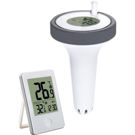 Thermomètre de piscine numérique sans fil avec application Étanche IP68 Thermomètre flottant pour piscines, piscines et étangs, surveillance à distance, alarme, écran LCD (1/5)