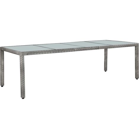 Maison Exclusive - Ensemble à manger d'extérieur 11pc coussins Résine tressée Gris (1/5)