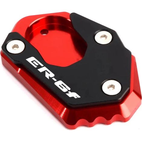 (rouge) Compatible avec les modèles KAWASAKI ER-6F ER6F ER 6F (2006-2014) : béquille latérale, extension et support. Accessoires maxpower (1/4)